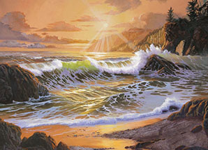 Northwest Sunset painting by Michael R. Nelson